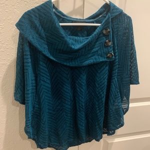 Teal Poncho